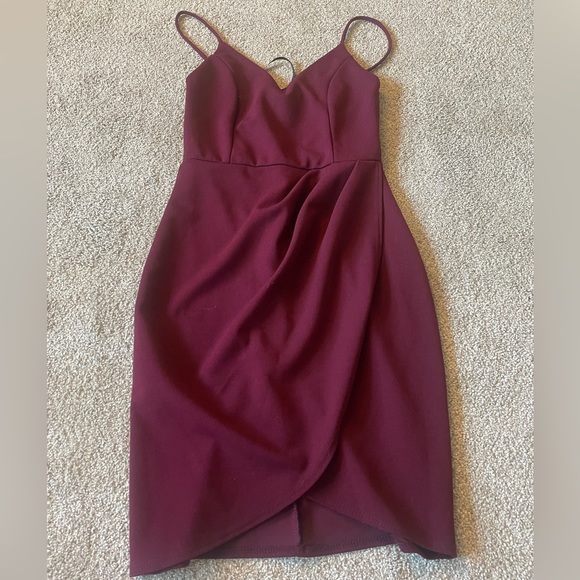 Lulus Dresses & Skirts - Lulus Have You Heard Plum Purple Surplice Midi Dress